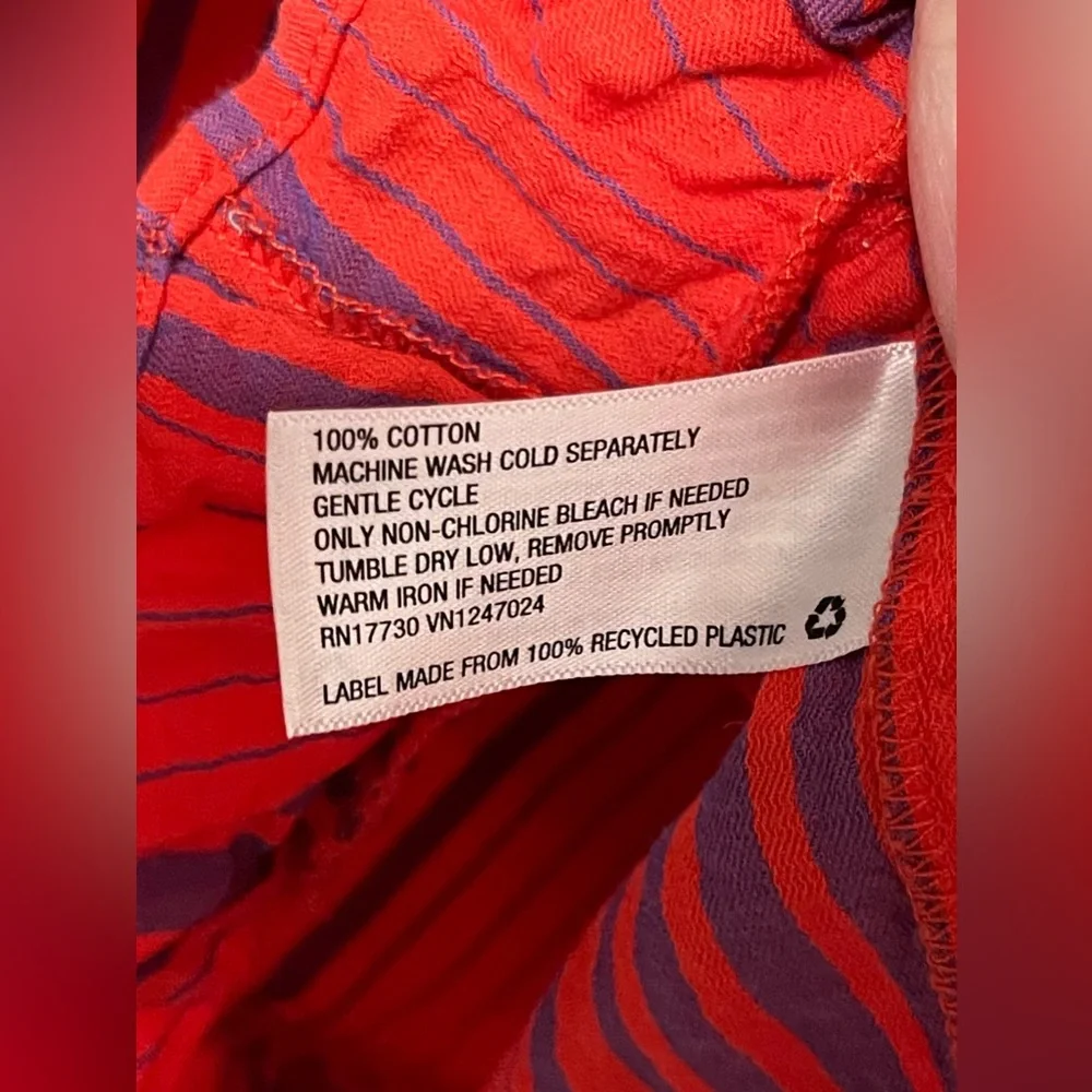 Universal Thread Woman's Dress Mini Sleeveless Red Stripe Pintuck Size XL - Picture 7 of 8